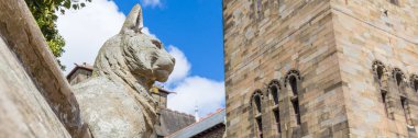 Cardiff, Galler, İngiltere'de castle yakınındaki hayvan duvar 