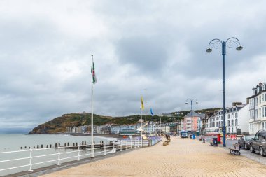 Manzarası Aberystwyth üzerinde o sahil Ceredigion ya, Galler, Birleşik Krallık