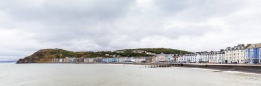 Skyline of Aberystwyth on he coast of  Ceredigion, in Wales, UK clipart