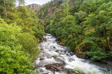 Glaslyn nehir Smowdonia Np, Galler, Birleşik Krallık