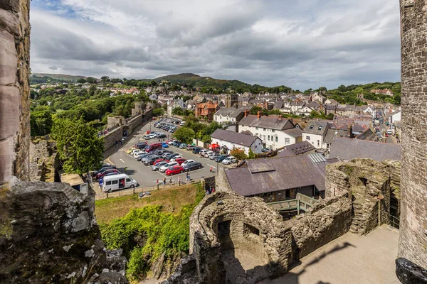 Vue depuis le château de Conwy au Pays de Galles, Royaume-Uni — Photo