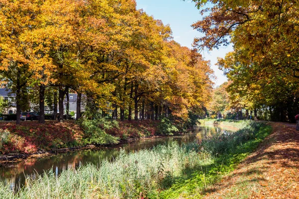 Holandský kanál v barvách podzimu — Stock fotografie