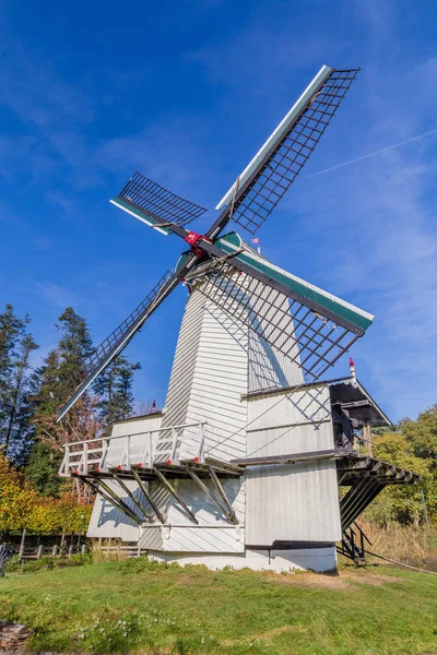 Yel değirmeni ile tarihi Hollanda sahne — Stok fotoğraf
