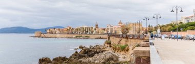 Cityscape Alghero, Sardunya, İtalya
