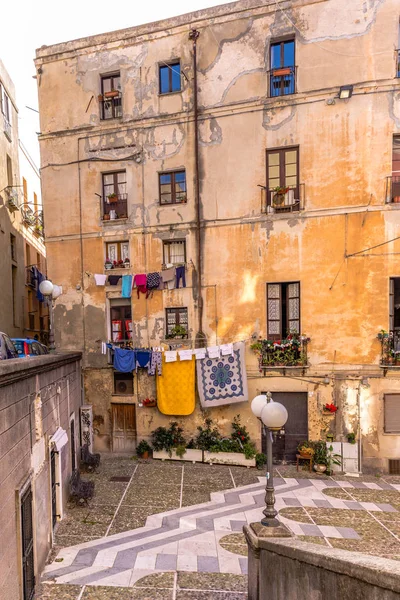 Streetview Cagliari, Sardinya, İtalya — Stok fotoğraf