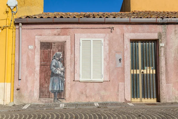 Wandmalereien in Tinnura, Sardien in Italien — Stockfoto