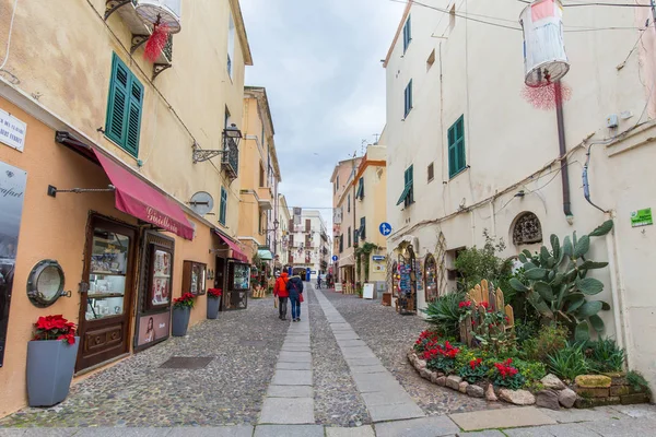 Street view Alghero, Sardinia island, Italy — Stock Photo, Image