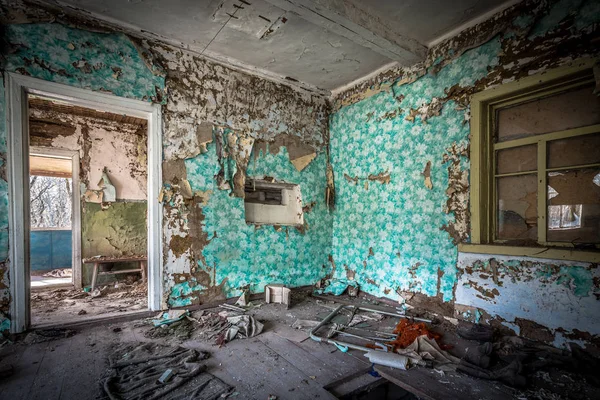 Pueblos abandonados en Bielorrusia Zona de exclusión de Chernóbil —  Fotos de Stock