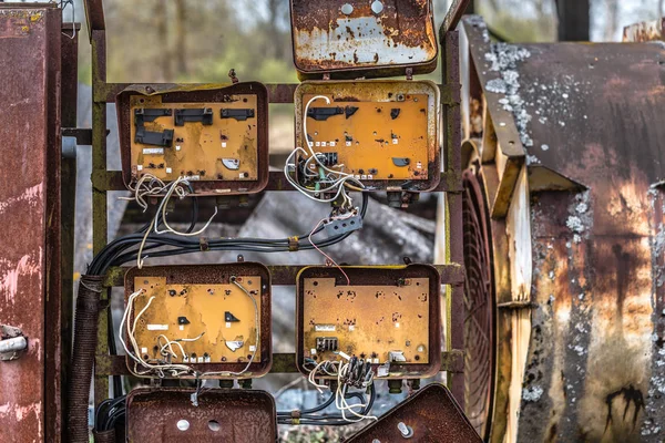 Old rusted fuse box — Stock Photo, Image