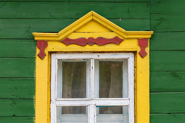 Okno Białoruś dom — Zdjęcie stockowe