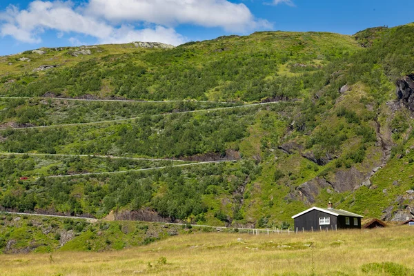 Nationale schilder route Gaularfjellet in Noorwegen — Stockfoto