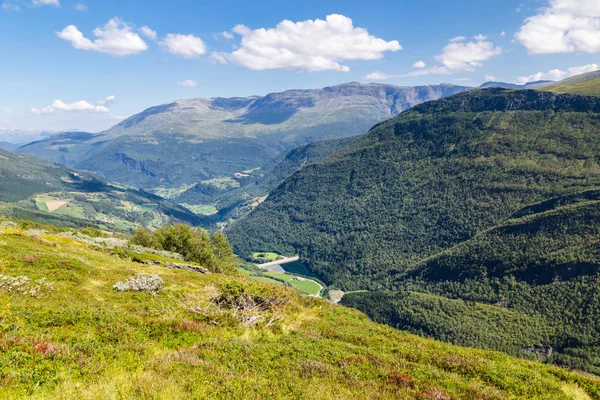 Panorama Gaularfjellet v Norsku — Stock fotografie