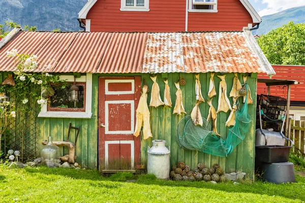 Stary tradycyjny dom, Sogn og Fjordane, Norwegia — Zdjęcie stockowe