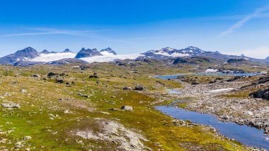 Norveç'in çatısında Peyzaj Sognefjellet