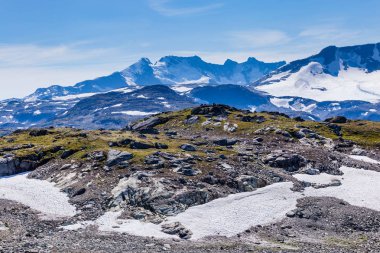 Norveç'in çatısında bakış açısı Sognefjellshytta