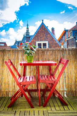 Leiden Hollanda 'da balkon
