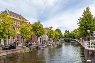 Şehir manzarası Leiden Hollanda