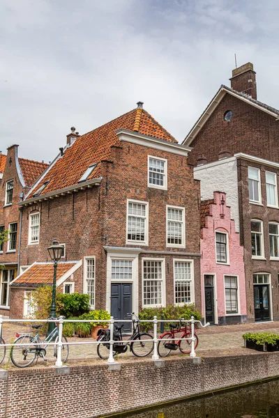 Cityscape Leiden Netherlands — Stock fotografie