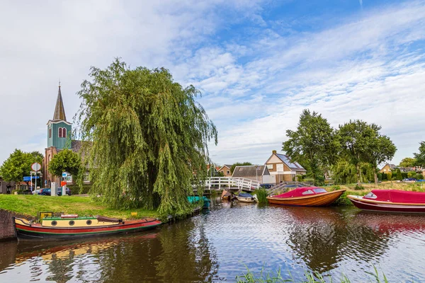 Townscape Oudega, Friesland, Nizozemsko — Stock fotografie