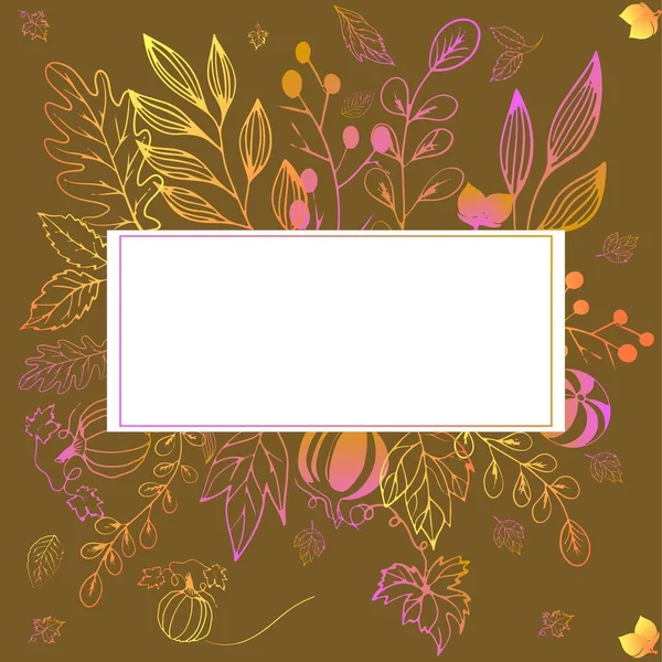 Autumn Leaf Frame Perfect Prints Flyers Banners Invitations Promotions More — Stock Vector