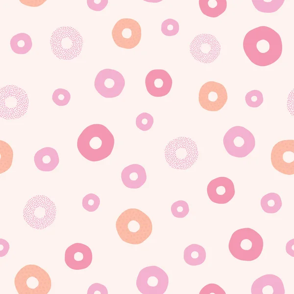 Playful spot, textured polka dot seamless pattern, perfect for fashion, home, stationary, kids. — стоковый вектор