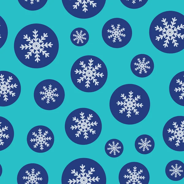ドットで雪片。シームレスなベクトル繰り返しパターン。休日、クリスマス、家の装飾、包装、ファッション、スクラップブッキング、壁紙、ギフト、子供、アパレルに最適です。. — ストックベクタ