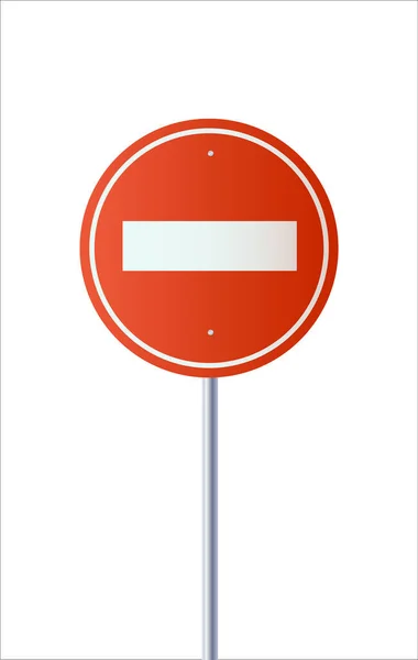 No enter traffic sign allowed road sign on white background — Stock Vector