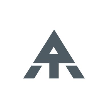 Logo veya ta logo vektör tasarım şablonunda ilk harf