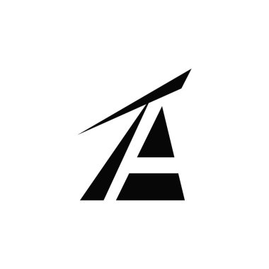 Logo veya ta logo vektör tasarım şablonunda ilk harf