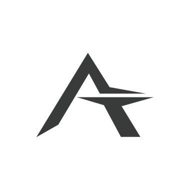 Logo veya ta logo vektör tasarım şablonunda ilk harf