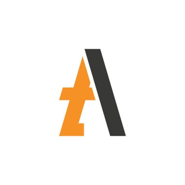 Logo veya ta logo vektör tasarım şablonunda ilk harf