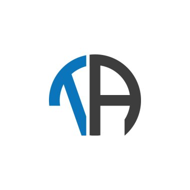 Logo veya ta logo vektör tasarım şablonunda ilk harf