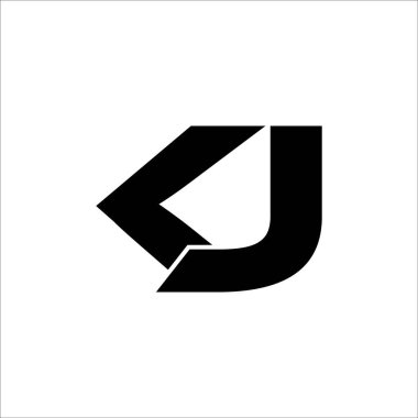 İlk harf jk logosu veya kj logo vektör tasarım şablonu