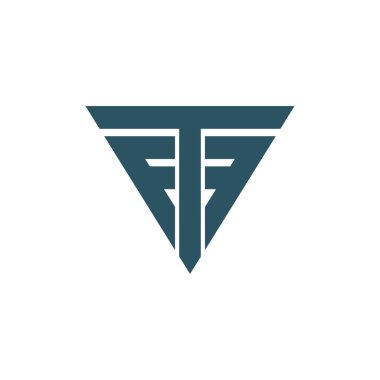 İlk harf tf logosu veya ft logo vektör tasarım şablonu