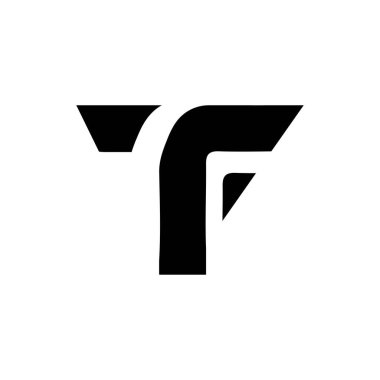 İlk harf tf logosu veya ft logo vektör tasarım şablonu