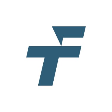 İlk harf tf logosu veya ft logo vektör tasarım şablonu