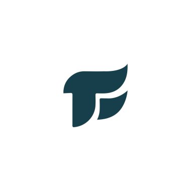 İlk harf tf logosu veya ft logo vektör tasarım şablonu