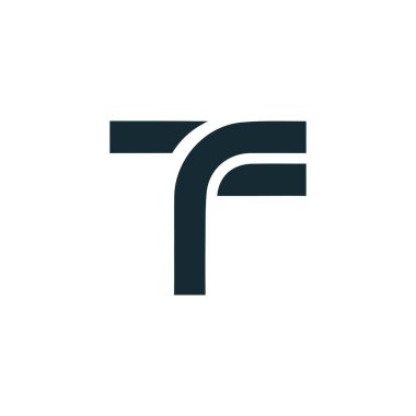 İlk harf tf logosu veya ft logo vektör tasarım şablonu