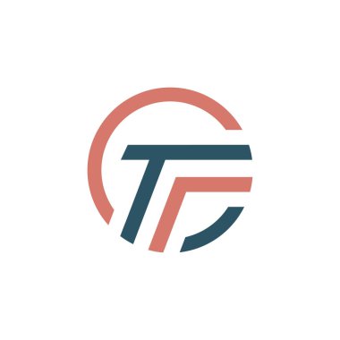 İlk harf tf logosu veya ft logo vektör tasarım şablonu