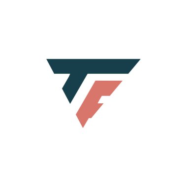 İlk harf tf logosu veya ft logo vektör tasarım şablonu