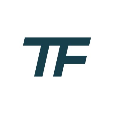 İlk harf tf logosu veya ft logo vektör tasarım şablonu