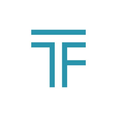 İlk harf tf logosu veya ft logo vektör tasarım şablonu