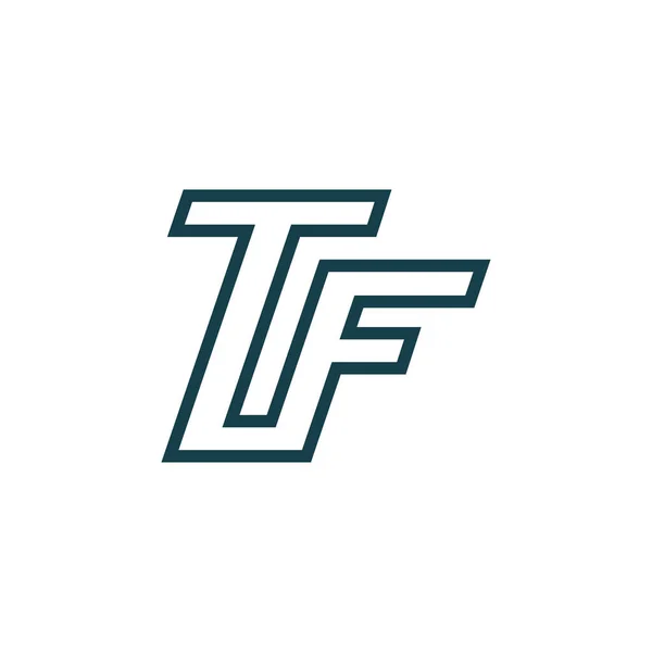 初期文字TfロゴまたはFtロゴベクトルデザインテンプレート — ストックベクタ
