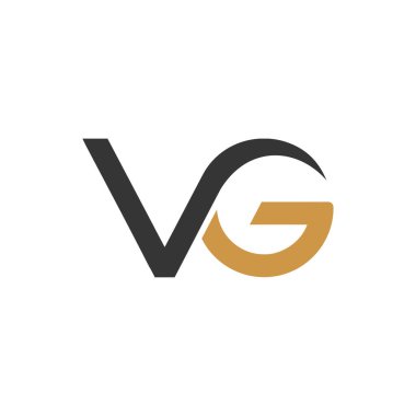 İlk harf vg logosu veya gv vektör tasarım şablonu
