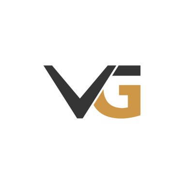 İlk harf vg logosu veya gv vektör tasarım şablonu