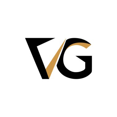 İlk harf vg logosu veya gv vektör tasarım şablonu