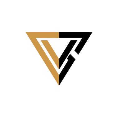 İlk harf vg logosu veya gv vektör tasarım şablonu