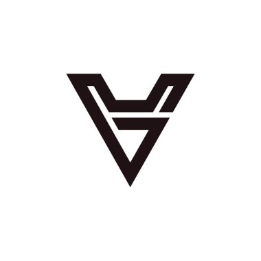 İlk harf vg logosu veya gv vektör tasarım şablonu