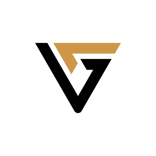 頭文字のVgロゴまたはGvロゴベクトルデザインテンプレート — ストックベクタ