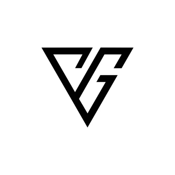初始字母Vg标志或Gv标志向量设计模板 — 图库矢量图片